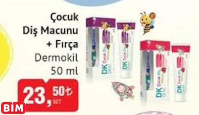 DERMOKİL  ÇOCUK DİŞ MACUNU + FIRÇA